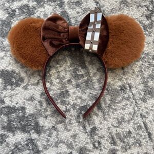 Minnie Mouse Brown Furry Ears Headband